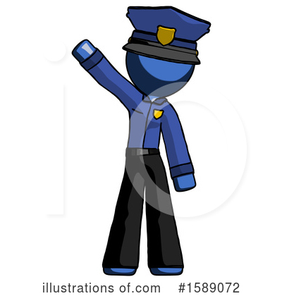 Royalty-Free (RF) Blue Design Mascot Clipart Illustration by Leo Blanchette - Stock Sample #1589072