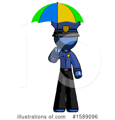 Royalty-Free (RF) Blue Design Mascot Clipart Illustration by Leo Blanchette - Stock Sample #1589096