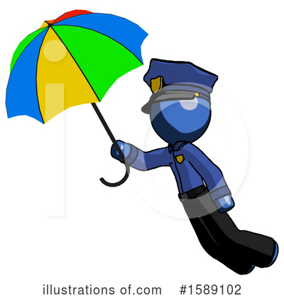Royalty-Free (RF) Blue Design Mascot Clipart Illustration by Leo Blanchette - Stock Sample #1589102