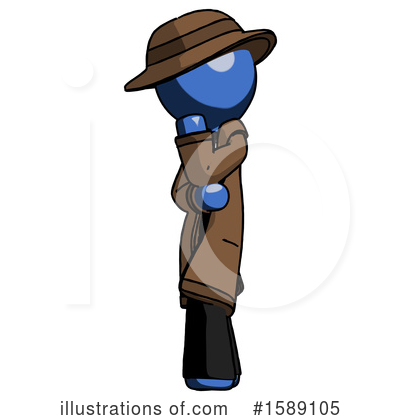 Royalty-Free (RF) Blue Design Mascot Clipart Illustration by Leo Blanchette - Stock Sample #1589105