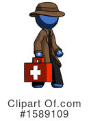 Blue Design Mascot Clipart #1589109 by Leo Blanchette