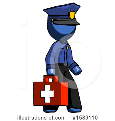 Royalty-Free (RF) Blue Design Mascot Clipart Illustration by Leo Blanchette - Stock Sample #1589110