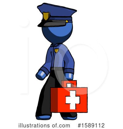 Royalty-Free (RF) Blue Design Mascot Clipart Illustration by Leo Blanchette - Stock Sample #1589112