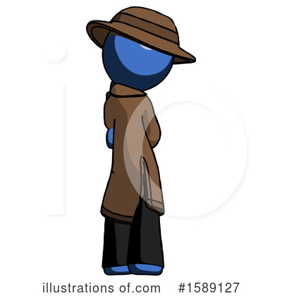 Royalty-Free (RF) Blue Design Mascot Clipart Illustration by Leo Blanchette - Stock Sample #1589127