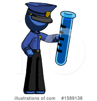 Royalty-Free (RF) Blue Design Mascot Clipart Illustration by Leo Blanchette - Stock Sample #1589138