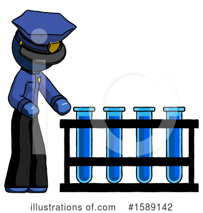 Royalty-Free (RF) Blue Design Mascot Clipart Illustration by Leo Blanchette - Stock Sample #1589142