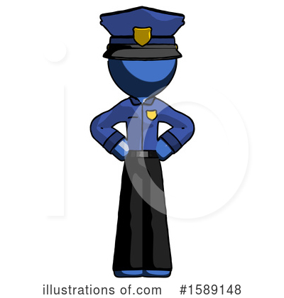 Royalty-Free (RF) Blue Design Mascot Clipart Illustration by Leo Blanchette - Stock Sample #1589148