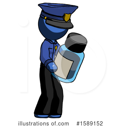 Royalty-Free (RF) Blue Design Mascot Clipart Illustration by Leo Blanchette - Stock Sample #1589152