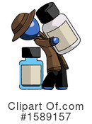 Blue Design Mascot Clipart #1589157 by Leo Blanchette