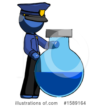 Royalty-Free (RF) Blue Design Mascot Clipart Illustration by Leo Blanchette - Stock Sample #1589164