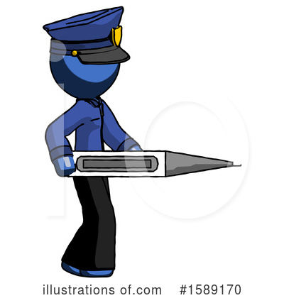 Royalty-Free (RF) Blue Design Mascot Clipart Illustration by Leo Blanchette - Stock Sample #1589170