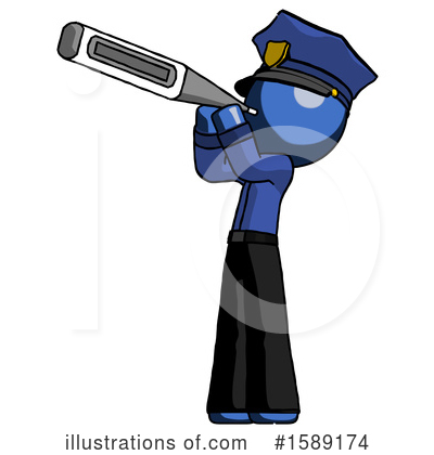 Royalty-Free (RF) Blue Design Mascot Clipart Illustration by Leo Blanchette - Stock Sample #1589174