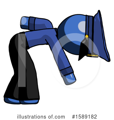 Royalty-Free (RF) Blue Design Mascot Clipart Illustration by Leo Blanchette - Stock Sample #1589182