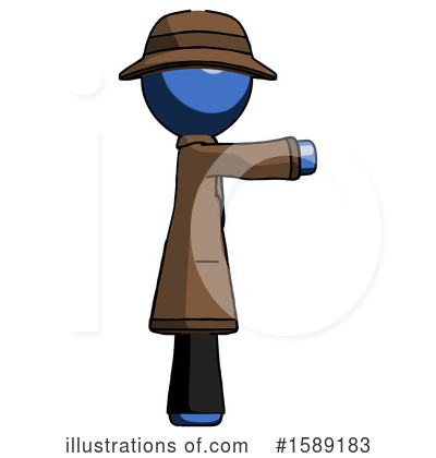 Royalty-Free (RF) Blue Design Mascot Clipart Illustration by Leo Blanchette - Stock Sample #1589183