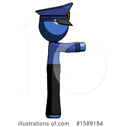 Royalty-Free (RF) Blue Design Mascot Clipart Illustration by Leo Blanchette - Stock Sample #1589184