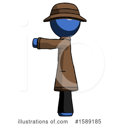 Royalty-Free (RF) Blue Design Mascot Clipart Illustration by Leo Blanchette - Stock Sample #1589185