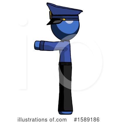 Royalty-Free (RF) Blue Design Mascot Clipart Illustration by Leo Blanchette - Stock Sample #1589186