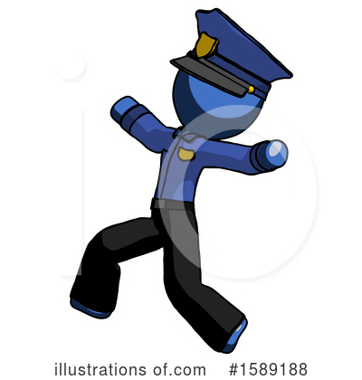 Royalty-Free (RF) Blue Design Mascot Clipart Illustration by Leo Blanchette - Stock Sample #1589188