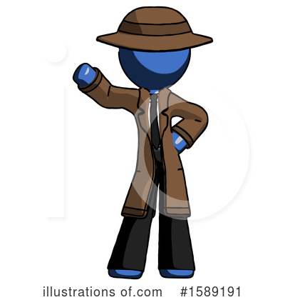 Royalty-Free (RF) Blue Design Mascot Clipart Illustration by Leo Blanchette - Stock Sample #1589191