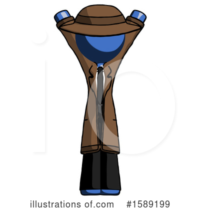 Royalty-Free (RF) Blue Design Mascot Clipart Illustration by Leo Blanchette - Stock Sample #1589199