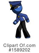 Blue Design Mascot Clipart #1589202 by Leo Blanchette