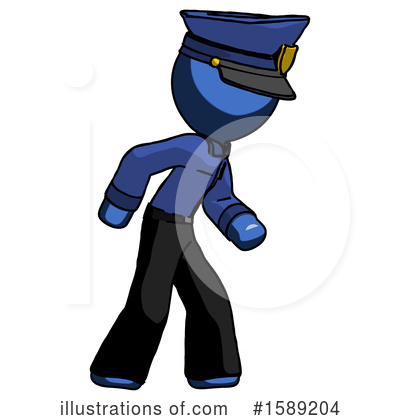Royalty-Free (RF) Blue Design Mascot Clipart Illustration by Leo Blanchette - Stock Sample #1589204