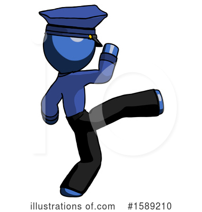 Royalty-Free (RF) Blue Design Mascot Clipart Illustration by Leo Blanchette - Stock Sample #1589210