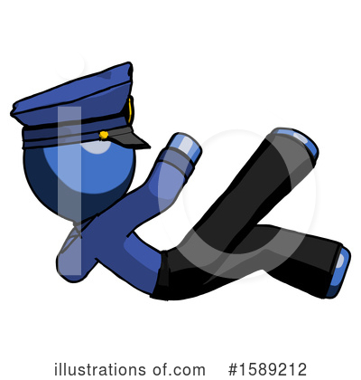 Royalty-Free (RF) Blue Design Mascot Clipart Illustration by Leo Blanchette - Stock Sample #1589212