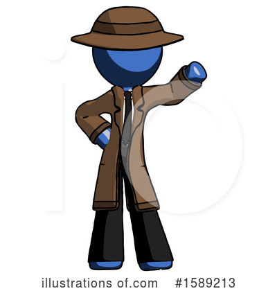 Royalty-Free (RF) Blue Design Mascot Clipart Illustration by Leo Blanchette - Stock Sample #1589213