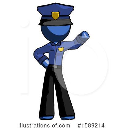 Royalty-Free (RF) Blue Design Mascot Clipart Illustration by Leo Blanchette - Stock Sample #1589214