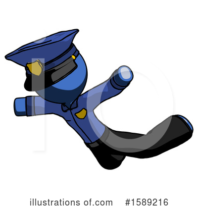 Royalty-Free (RF) Blue Design Mascot Clipart Illustration by Leo Blanchette - Stock Sample #1589216