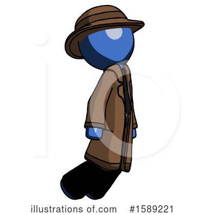 Royalty-Free (RF) Blue Design Mascot Clipart Illustration by Leo Blanchette - Stock Sample #1589221