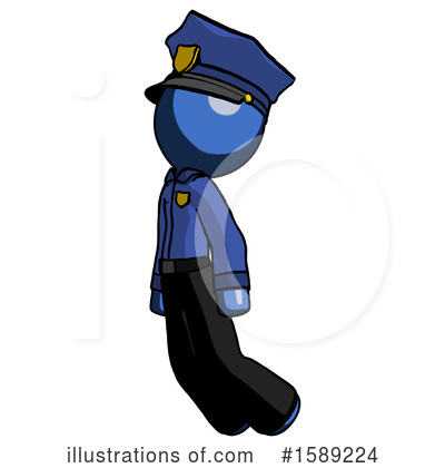 Royalty-Free (RF) Blue Design Mascot Clipart Illustration by Leo Blanchette - Stock Sample #1589224