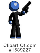 Blue Design Mascot Clipart #1589227 by Leo Blanchette