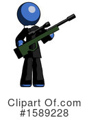 Blue Design Mascot Clipart #1589228 by Leo Blanchette