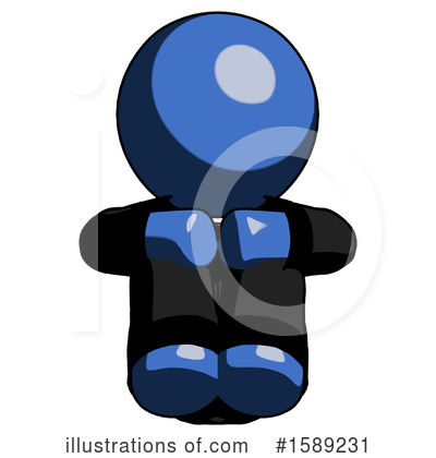Royalty-Free (RF) Blue Design Mascot Clipart Illustration by Leo Blanchette - Stock Sample #1589231