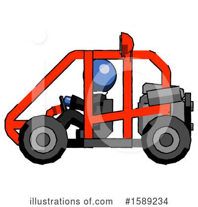 Royalty-Free (RF) Blue Design Mascot Clipart Illustration by Leo Blanchette - Stock Sample #1589234