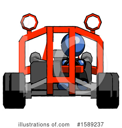 Royalty-Free (RF) Blue Design Mascot Clipart Illustration by Leo Blanchette - Stock Sample #1589237