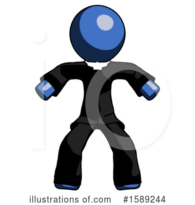 Royalty-Free (RF) Blue Design Mascot Clipart Illustration by Leo Blanchette - Stock Sample #1589244