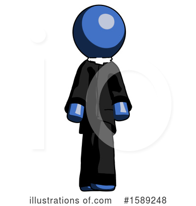 Royalty-Free (RF) Blue Design Mascot Clipart Illustration by Leo Blanchette - Stock Sample #1589248