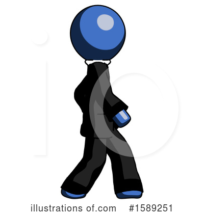 Royalty-Free (RF) Blue Design Mascot Clipart Illustration by Leo Blanchette - Stock Sample #1589251