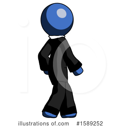Royalty-Free (RF) Blue Design Mascot Clipart Illustration by Leo Blanchette - Stock Sample #1589252