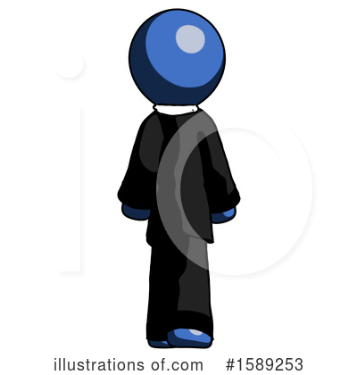 Royalty-Free (RF) Blue Design Mascot Clipart Illustration by Leo Blanchette - Stock Sample #1589253