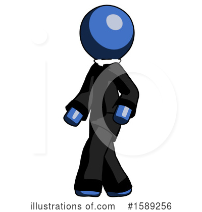 Royalty-Free (RF) Blue Design Mascot Clipart Illustration by Leo Blanchette - Stock Sample #1589256