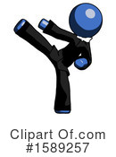 Blue Design Mascot Clipart #1589257 by Leo Blanchette