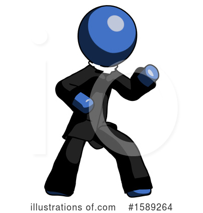 Royalty-Free (RF) Blue Design Mascot Clipart Illustration by Leo Blanchette - Stock Sample #1589264