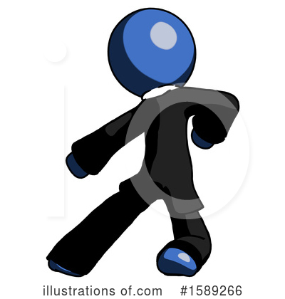 Royalty-Free (RF) Blue Design Mascot Clipart Illustration by Leo Blanchette - Stock Sample #1589266