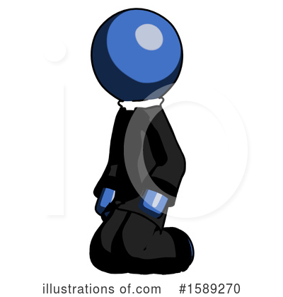 Royalty-Free (RF) Blue Design Mascot Clipart Illustration by Leo Blanchette - Stock Sample #1589270