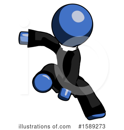 Royalty-Free (RF) Blue Design Mascot Clipart Illustration by Leo Blanchette - Stock Sample #1589273