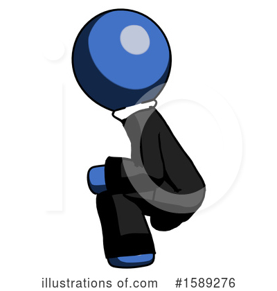 Royalty-Free (RF) Blue Design Mascot Clipart Illustration by Leo Blanchette - Stock Sample #1589276